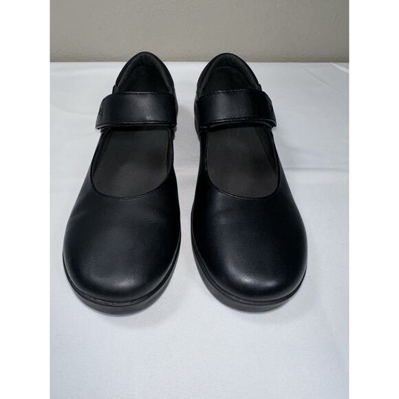 Camper Black Leather Mary Jane Janes Shoes Flat Hook & Loop Size EUR 38 / US 7.5 - Picture 4 of 12